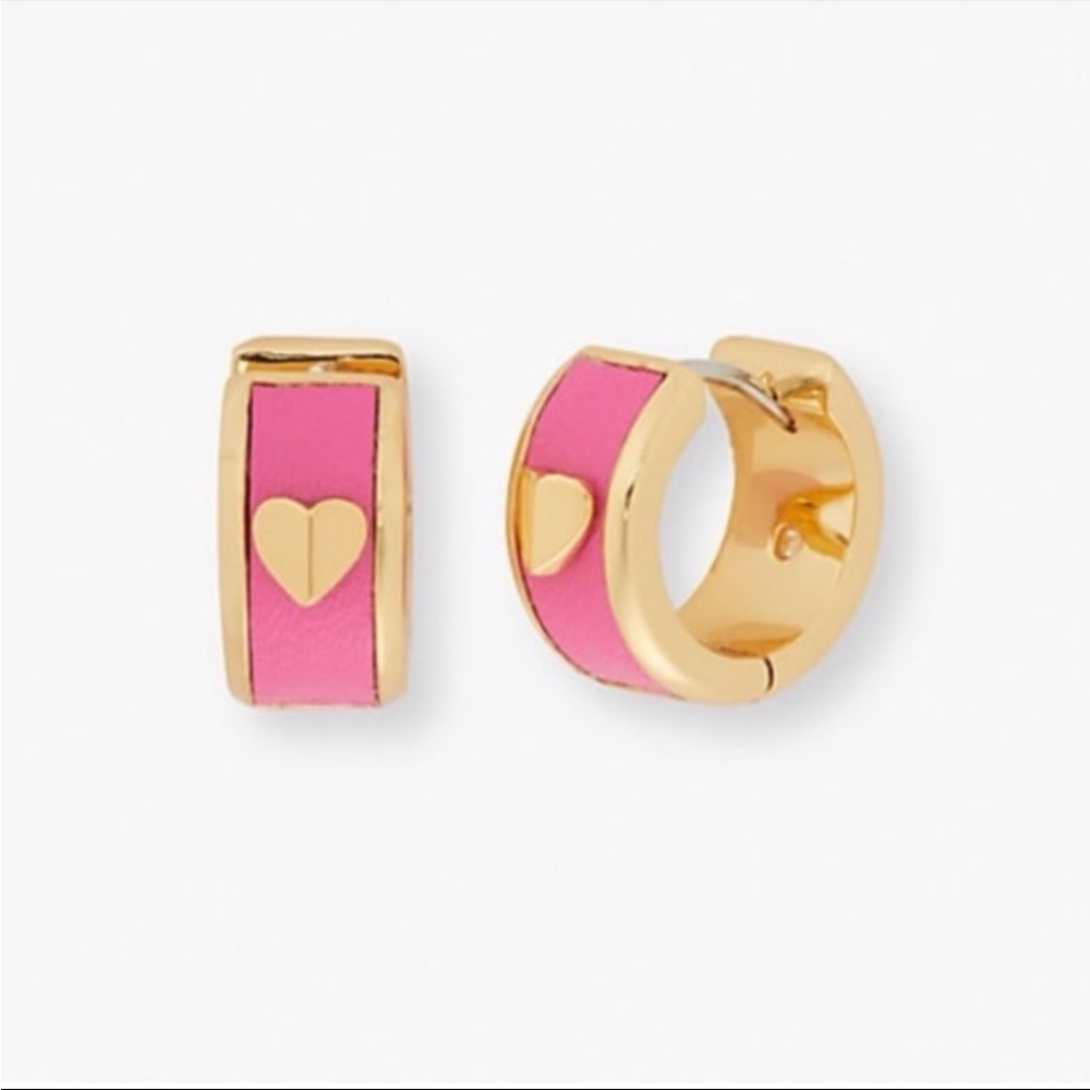 NWT Kate Spade Heartful Hoop Earrings